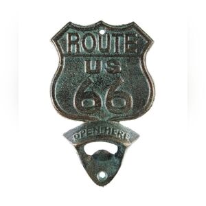 Route 66 Metal Wall Mounted Bottle Opener